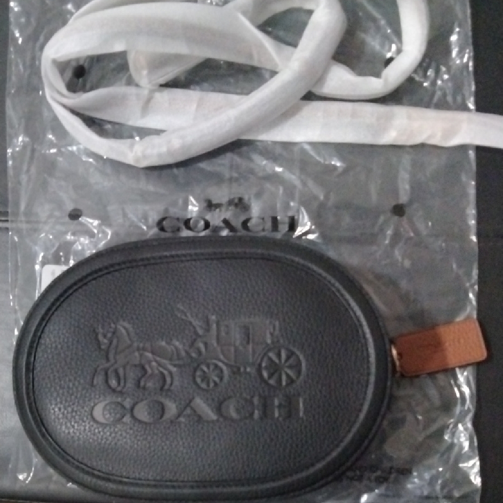 Coach Black Leather Belt Bag